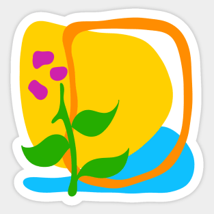 Abstract Flower Sticker